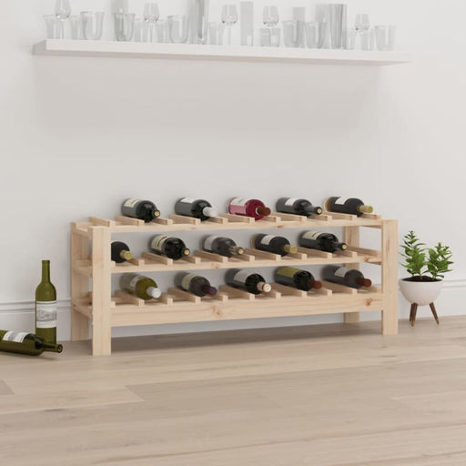 Wine Rack 109.5x30x42 Cm Solid Wood Pine Nxxppo