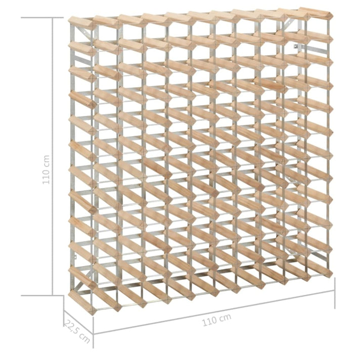 Wine Rack for 120 Bottles Solid Pinewood Xnxaix