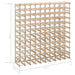 Wine Rack for 120 Bottles Solid Pinewood Xnxaix