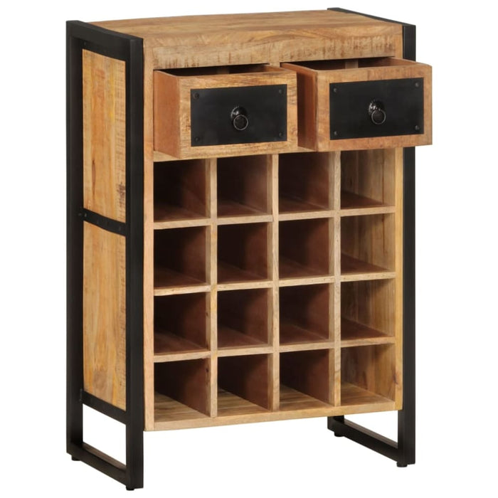 Wine Rack for 16 Bottles Solid Wood Mango Ttnala