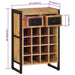 Wine Rack for 16 Bottles Solid Wood Mango Ttnala