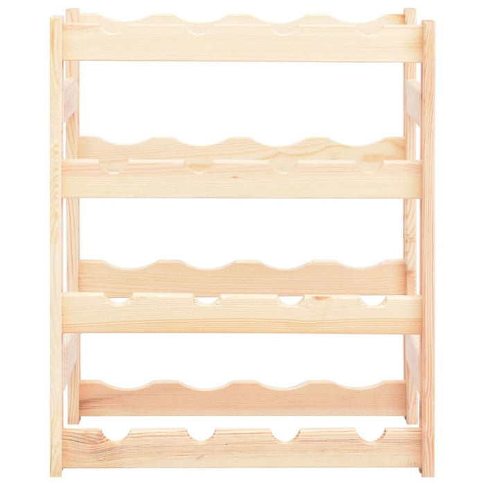 Wine Rack for 16 Bottles Solid Wood Pine Xnlokx
