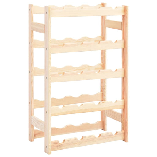 Wine Rack for 20 Bottles Solid Wood Pine Xnlokt