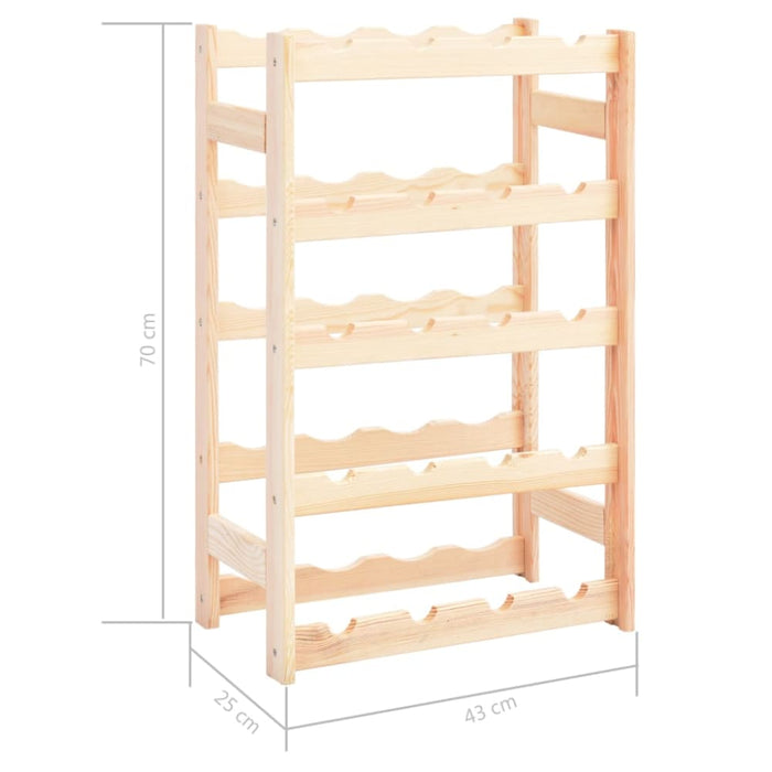 Wine Rack for 20 Bottles Solid Wood Pine Xnlokt