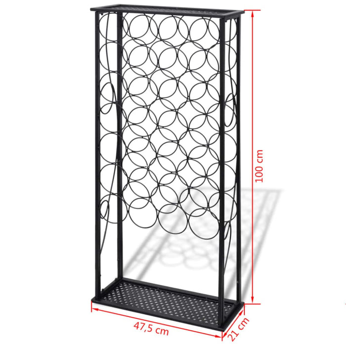 Wine Rack for 28 Bottles Metal Xabkax