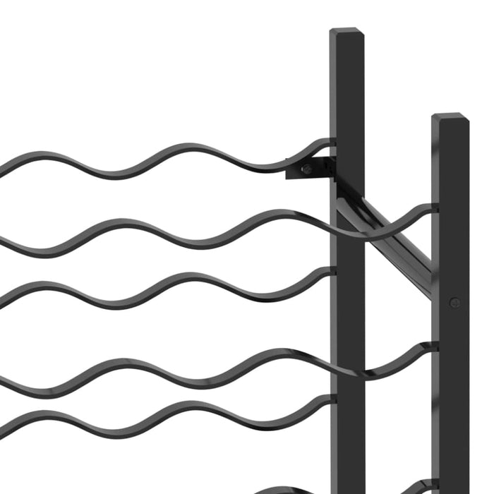 Wine Rack for 48 Bottles Black Metal Xnkplt