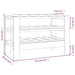 Wine Rack 61.5x30x42 Cm Solid Wood Pine Nxxplo