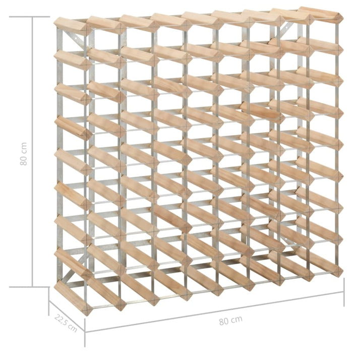 Wine Rack for 72 Bottles Solid Pinewood Xnxaio