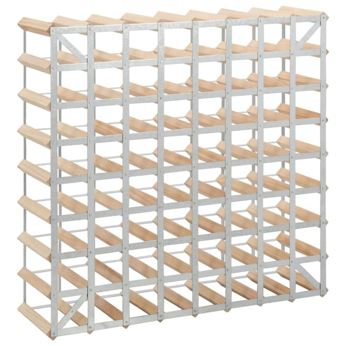 Wine Rack for 72 Bottles Solid Pinewood Xnxaio