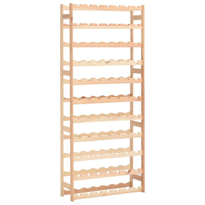 Wine Rack for 77 Bottles Solid Wood Pine Xnloki