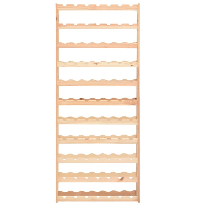 Wine Rack for 77 Bottles Solid Wood Pine Xnloki