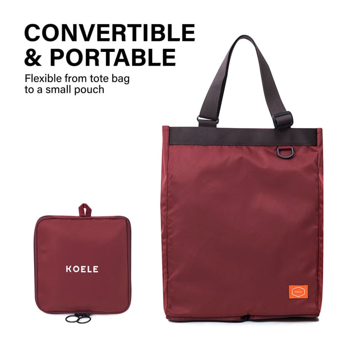 Wine Shopper Bag Tote Foldable Travel Laptop Grocery Ko
