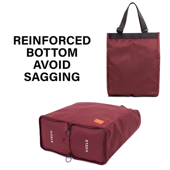 Wine Shopper Bag Tote Foldable Travel Laptop Grocery Ko