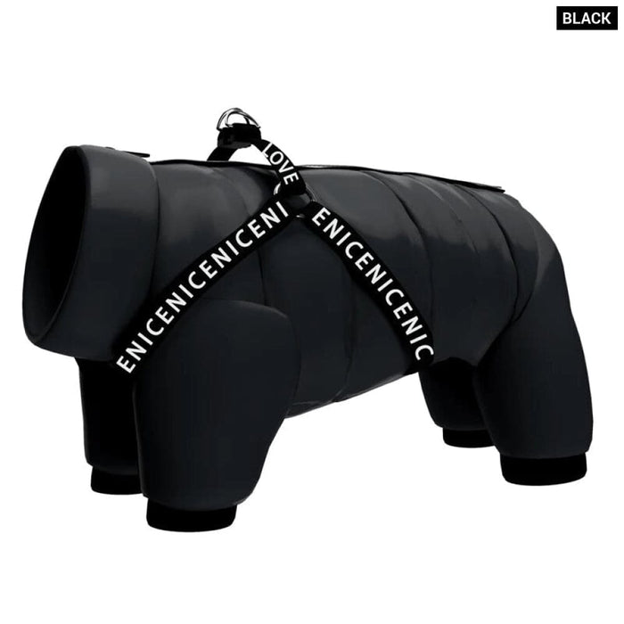 Winter Dog Coat with Harness for Small/ Medium Dogs