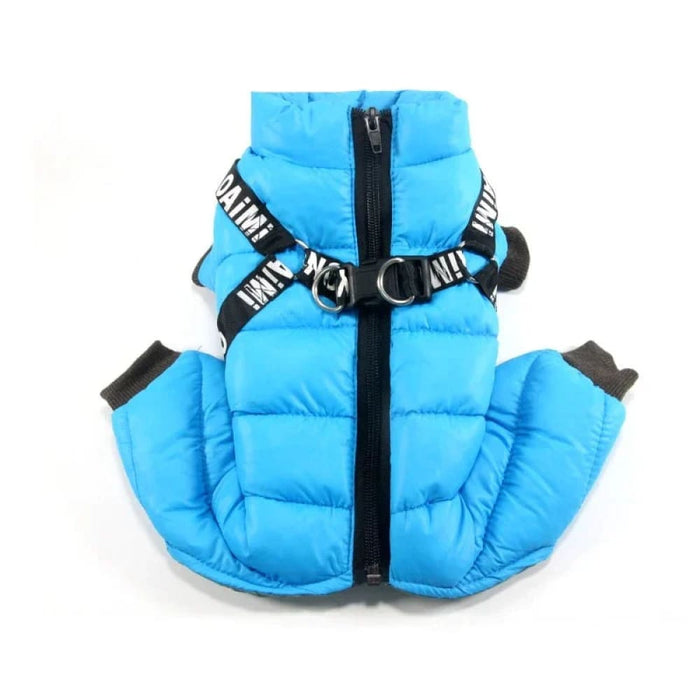 Winter Dog Coat with Harness for Small/ Medium Dogs