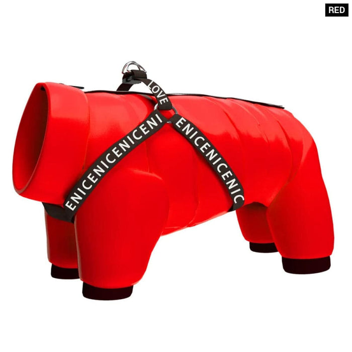 Winter Dog Coat with Harness for Small/ Medium Dogs