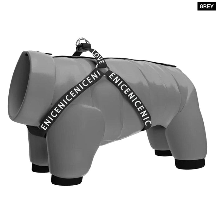 Winter Dog Coat with Harness for Small/ Medium Dogs