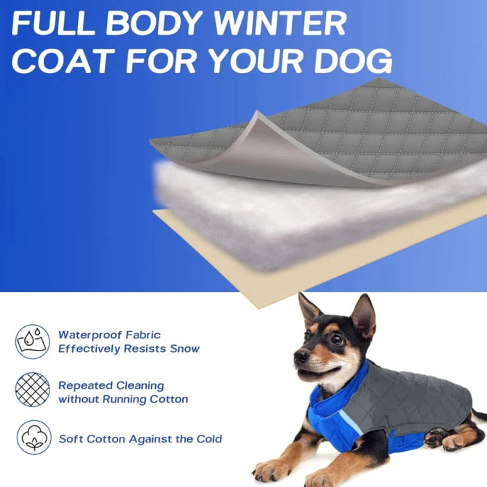 Winter Dog Coat Waterproof Reflective Cozy for Small Medium