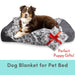 Winter Warm Flannel Fleece Soft Blanket with Cute Paw Print