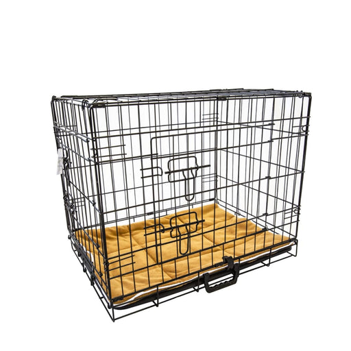 Wire Dog Cage Foldable Crate Kennel 24in With Tray Cushion