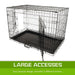 Wire Dog Cage Foldable Crate Kennel 48in with Tray