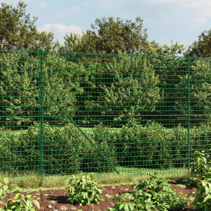 Wire Mesh Fence with Spike Anchors Green 1.4x25 m Opaobi