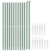 Wire Mesh Fence with Spike Anchors Green 1.4x25 m Opaobi