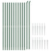 Wire Mesh Fence with Spike Anchors Green 1.6x25 m Opaoab