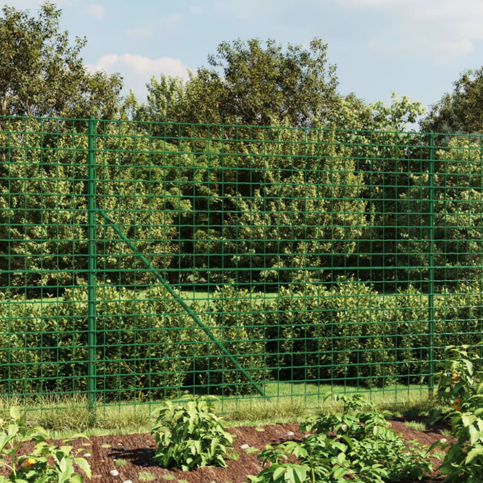 Wire Mesh Fence with Spike Anchors Green 1.6x25 m Opaoab