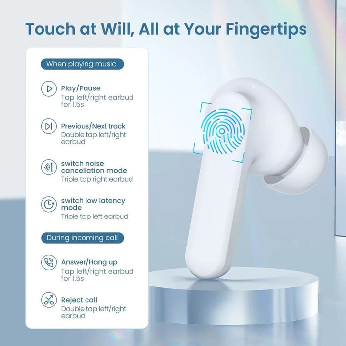 Wireless Bluetooth 5.2 Touch Control 30h Low Latency