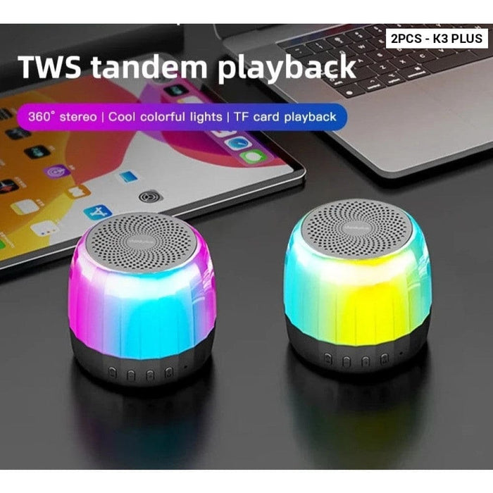 Wireless Bluetooth Rgb Light Portable Mini Subwoofer Player