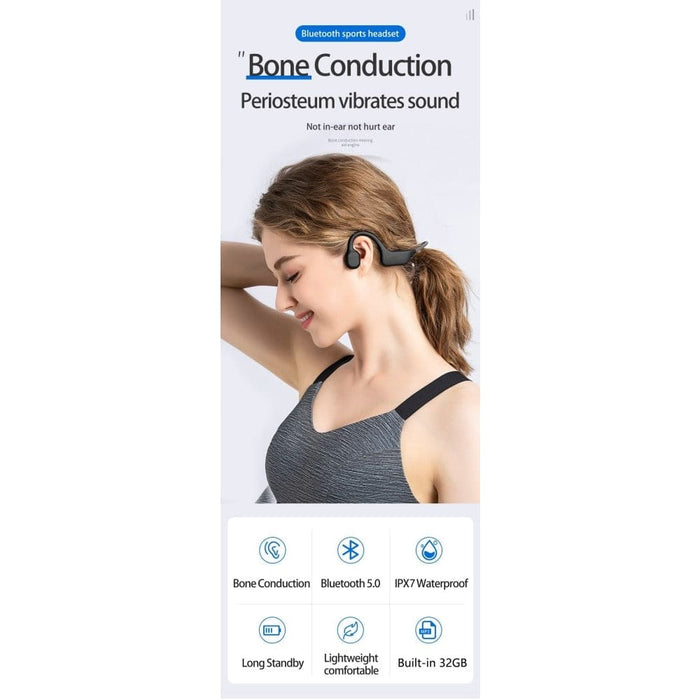 Wireless Bone Conduction Waterproof Bluetooth 32gb Mp3