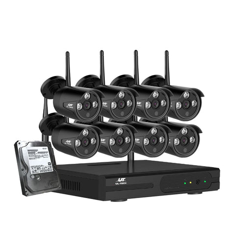 Wireless Cctv Home Security Camera System Wifi Outdoor 8ch