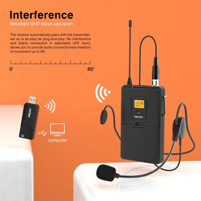 Wireless Condenser Microphone With Usb Receiver For Pc & Mac