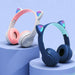 Wireless Headphones Cat Ear Bluetooth Compatible Helmets