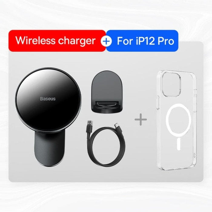 Wireless Magnetic Car Charging Phone Holder for Apple