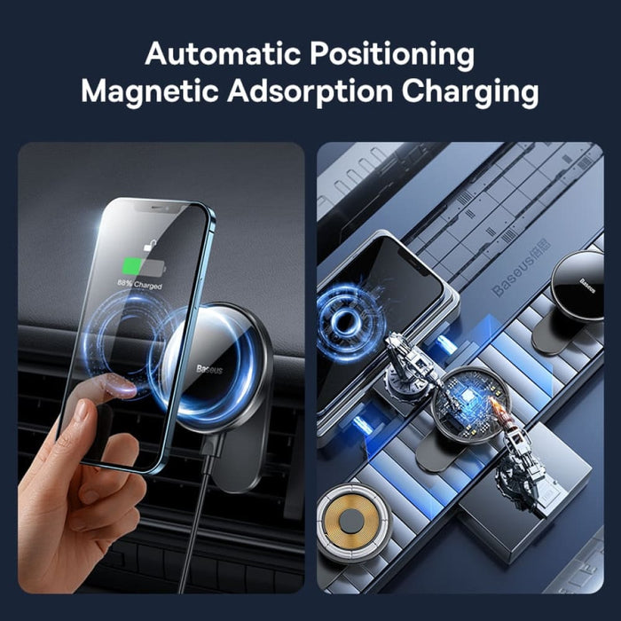 Wireless Magnetic Car Charging Phone Holder for Apple