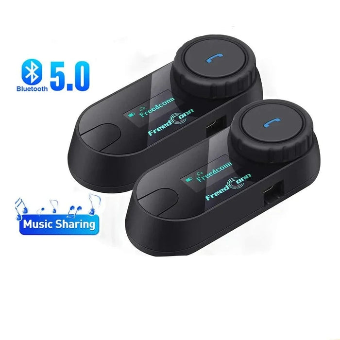 Wireless Motorcycle Intercom Headset Bt 5.0 Fm