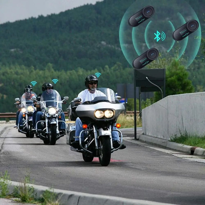 Wireless Motorcycle Intercom Headset Bt 5.0 Fm