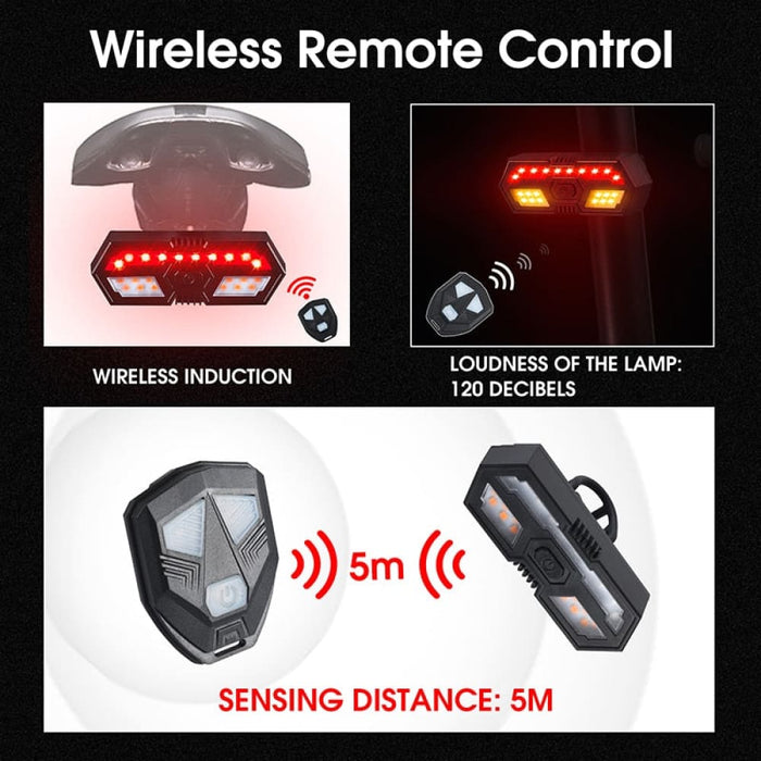 Wireless Remote Turn Led Taillight With 6 Modes