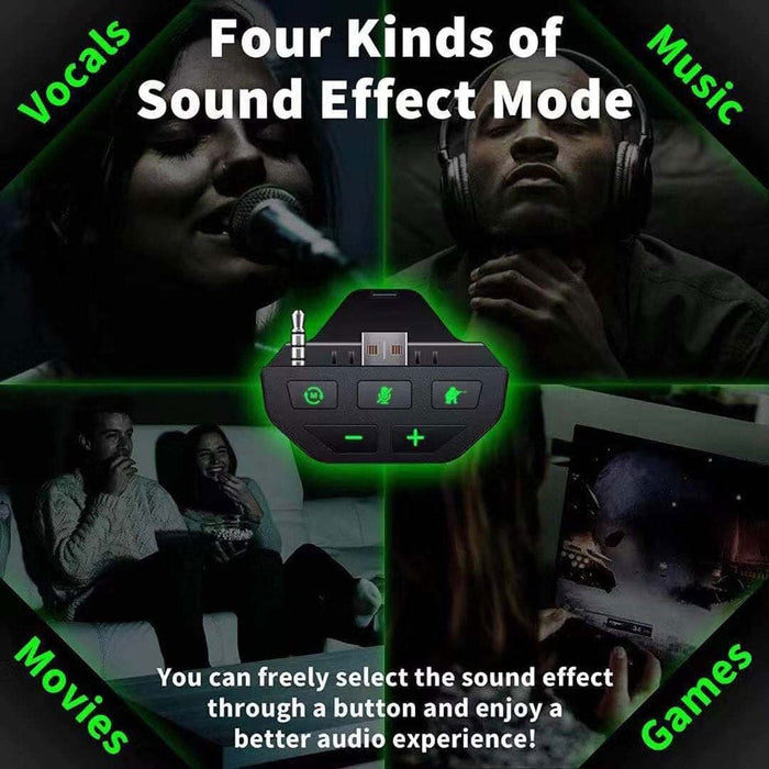Wireless Sound Enhancer Stereo Headset Adapter for Xbox