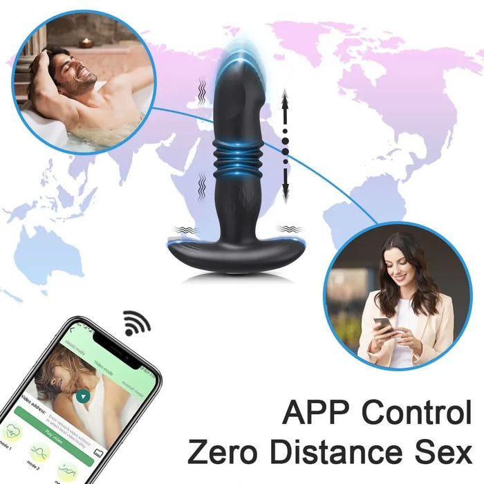 Wireless Telescopic Butt Plug for Anal Pleasure