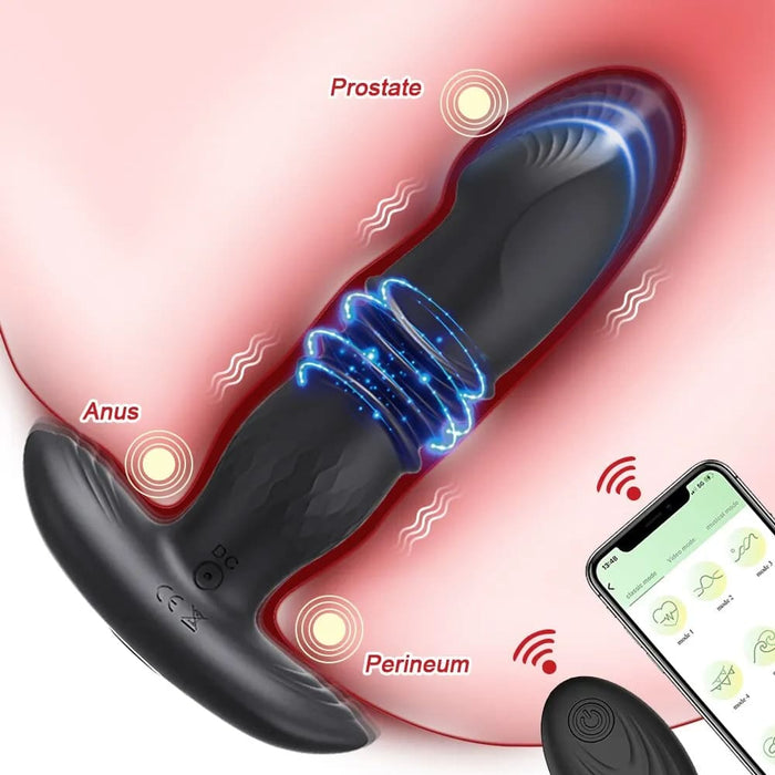 Wireless Telescopic Butt Plug for Anal Pleasure