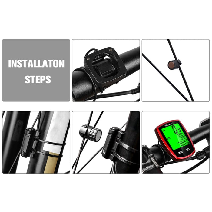 Wireless Withired Waterproof Lcd Speedometer with Backlight