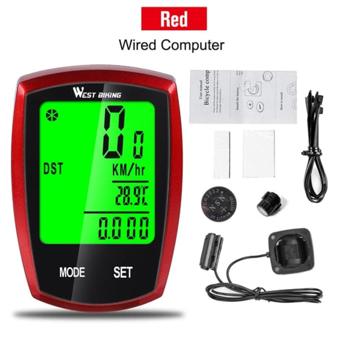 Wireless Withired Waterproof Lcd Speedometer with Backlight
