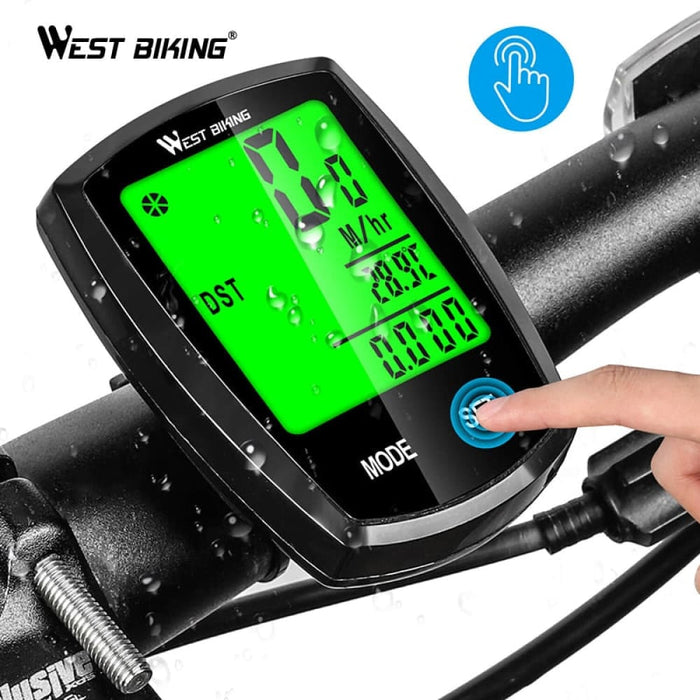 Wireless Withired Waterproof Lcd Speedometer With Backlight