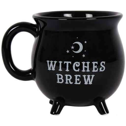 Witches Brew Black Cauldron Coffee Mug Cup With Moon & Stars