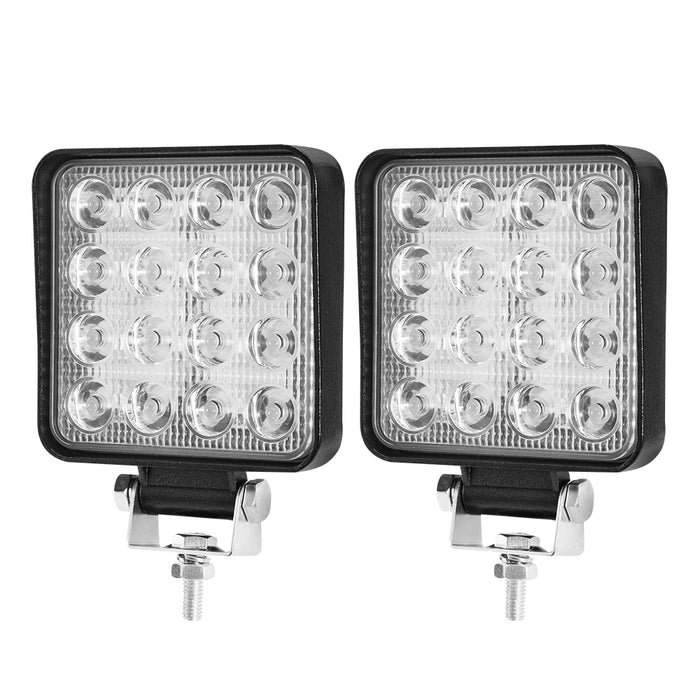 4Inch Osram Square Led Work Lights Flood Reverse Fog Ute Truck 12V 24V