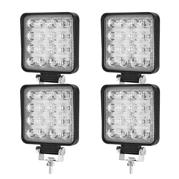 4Inch Osram Square Led Work Lights Flood Reverse Fog Ute Truck 12V 24V