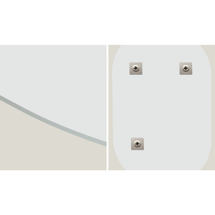 Wall Mirrors Oval Makeup Mirror Bathroom Frameless 84X50Cm